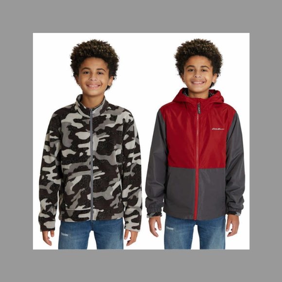 New! Eddie Bauer Kids 3 in 1 youth jacket with fleece size Small 7/8 unisex NWT! - Picture 1 of 16
